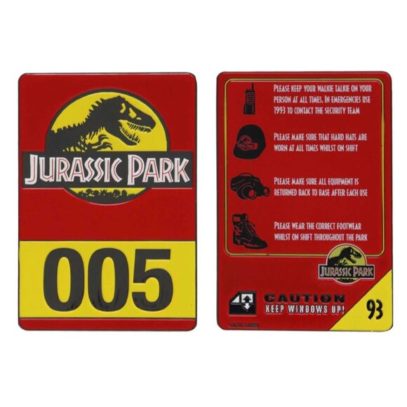 Jurassic Park Vehicle ID Card & Mosquito In Amber Official Figurines Set Of 2 - Picture 4 of 8